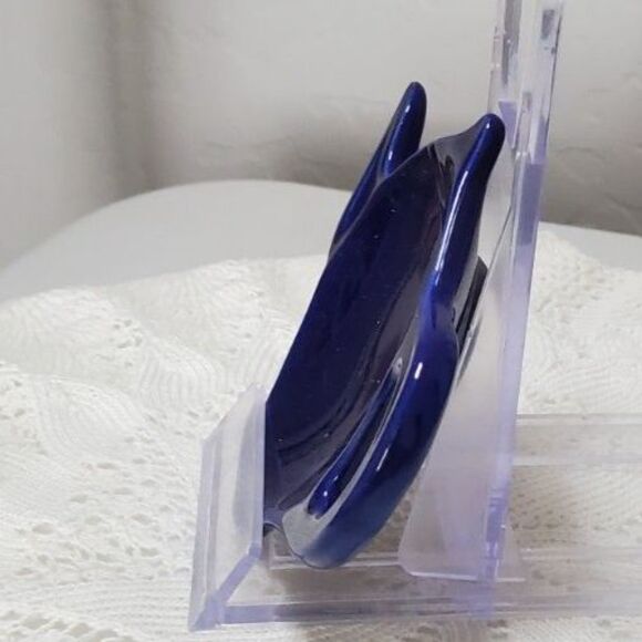 Dark Blue Tea Bag Holder in a Teapot Shape - Picture 2 of 5